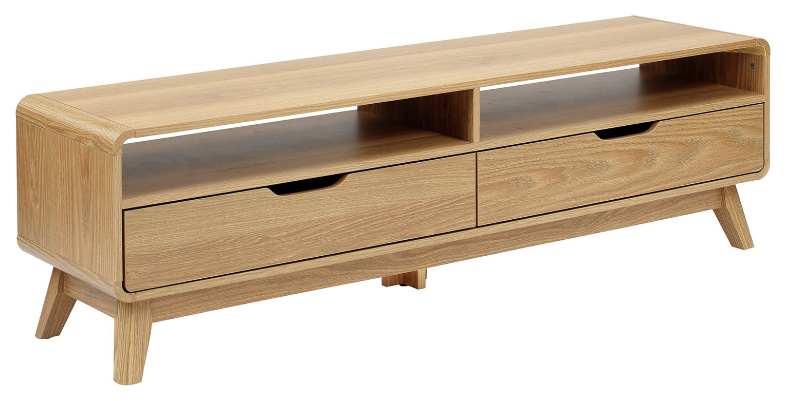 Niva 2 Drawer TV Unit - Oak