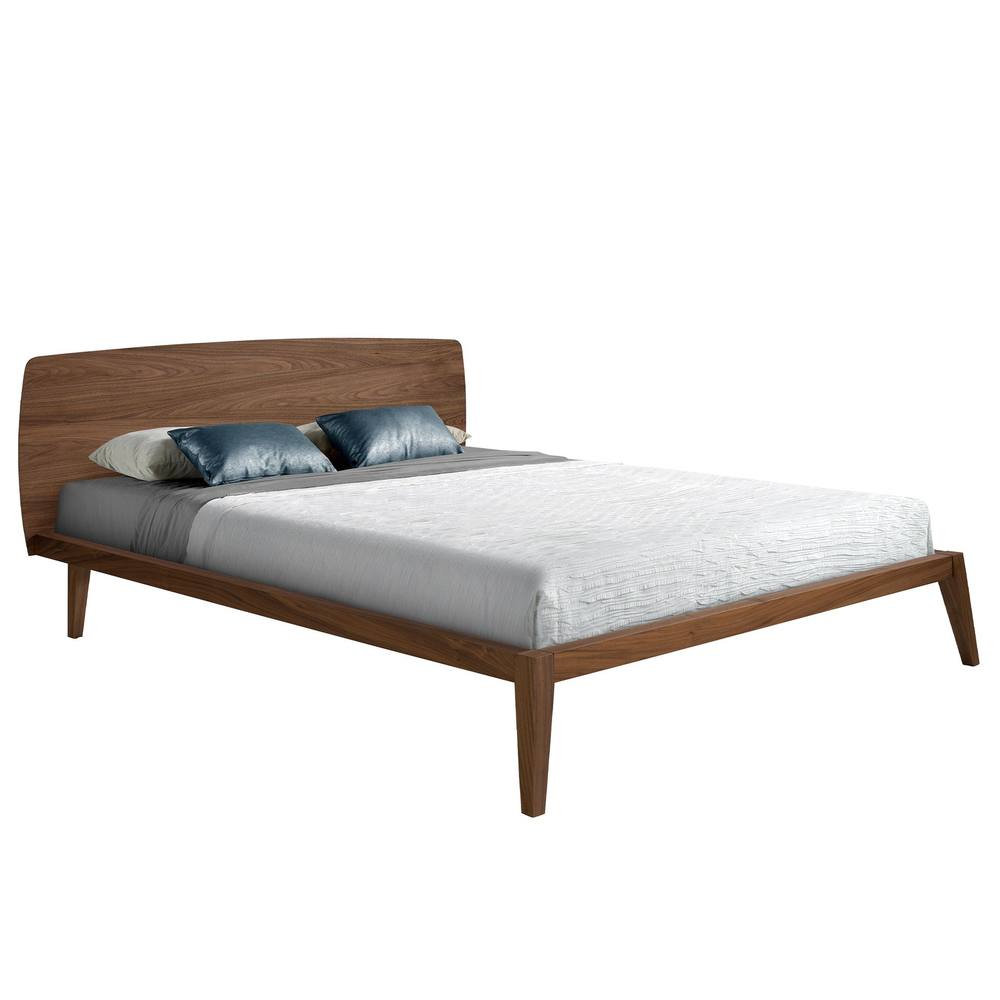 Angel Cerda Walnut Veneer Double Bed Model (160x200 cm)