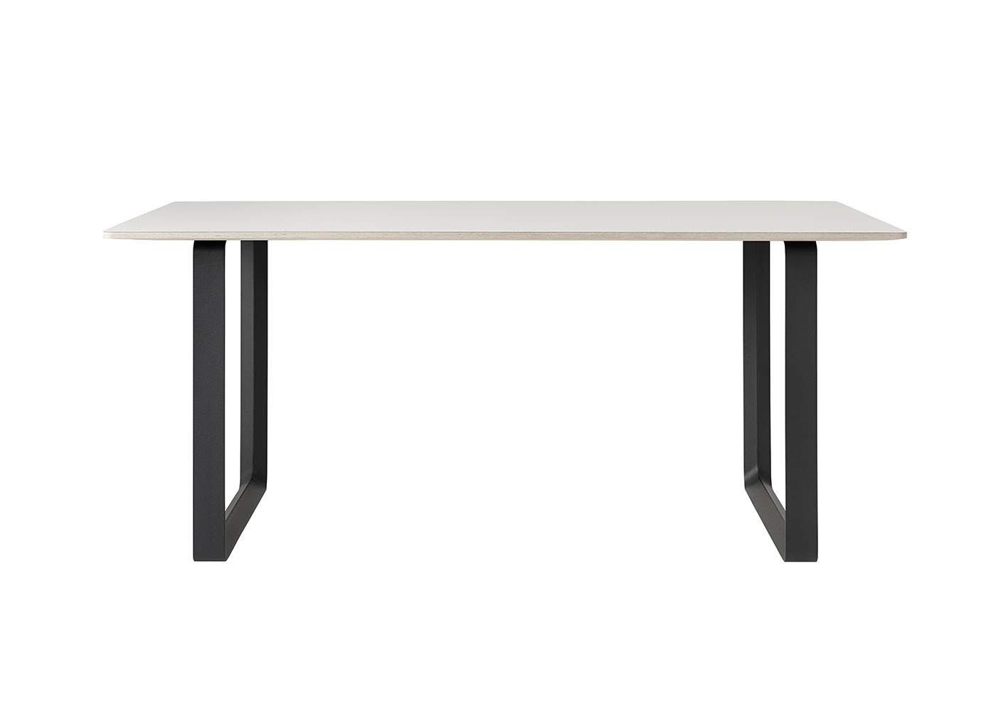 Muuto 70/70 Table 170 x 85cm in White with Black Legs