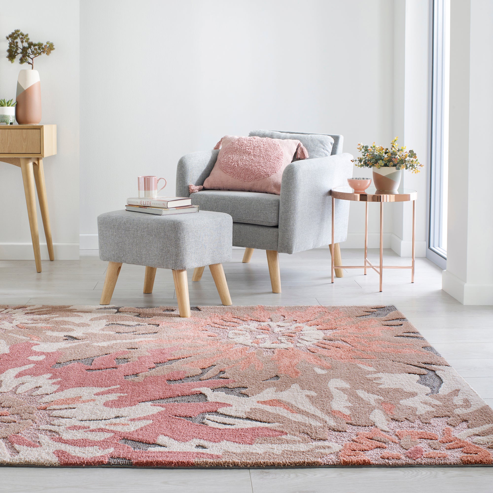 Soft Floral Rug Soft Floral Terracotta