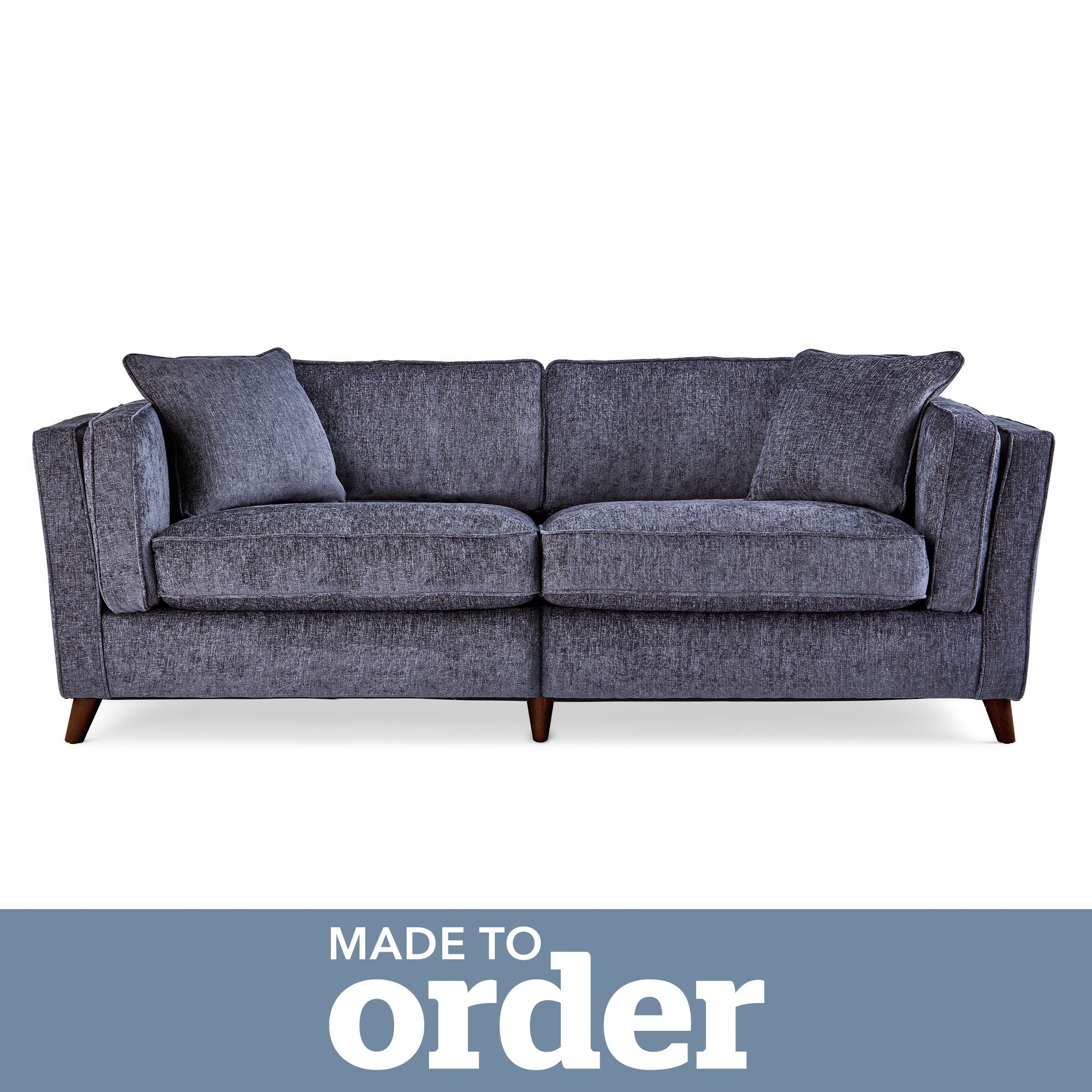 Arabella 4 Seater Sofa Luxury Chenille Navy Blue