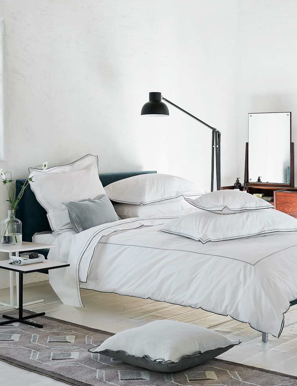 Designers Guild Pure Cotton Astor Bedding Set Grey Mix