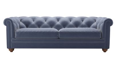 Patrick 3 Seat Sofabed in Sapphire Smart Velvet - sofa.com