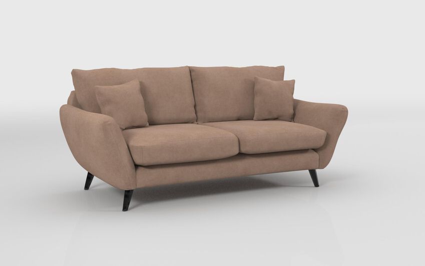 Brown Fabric Edale 3 Seater Sofa