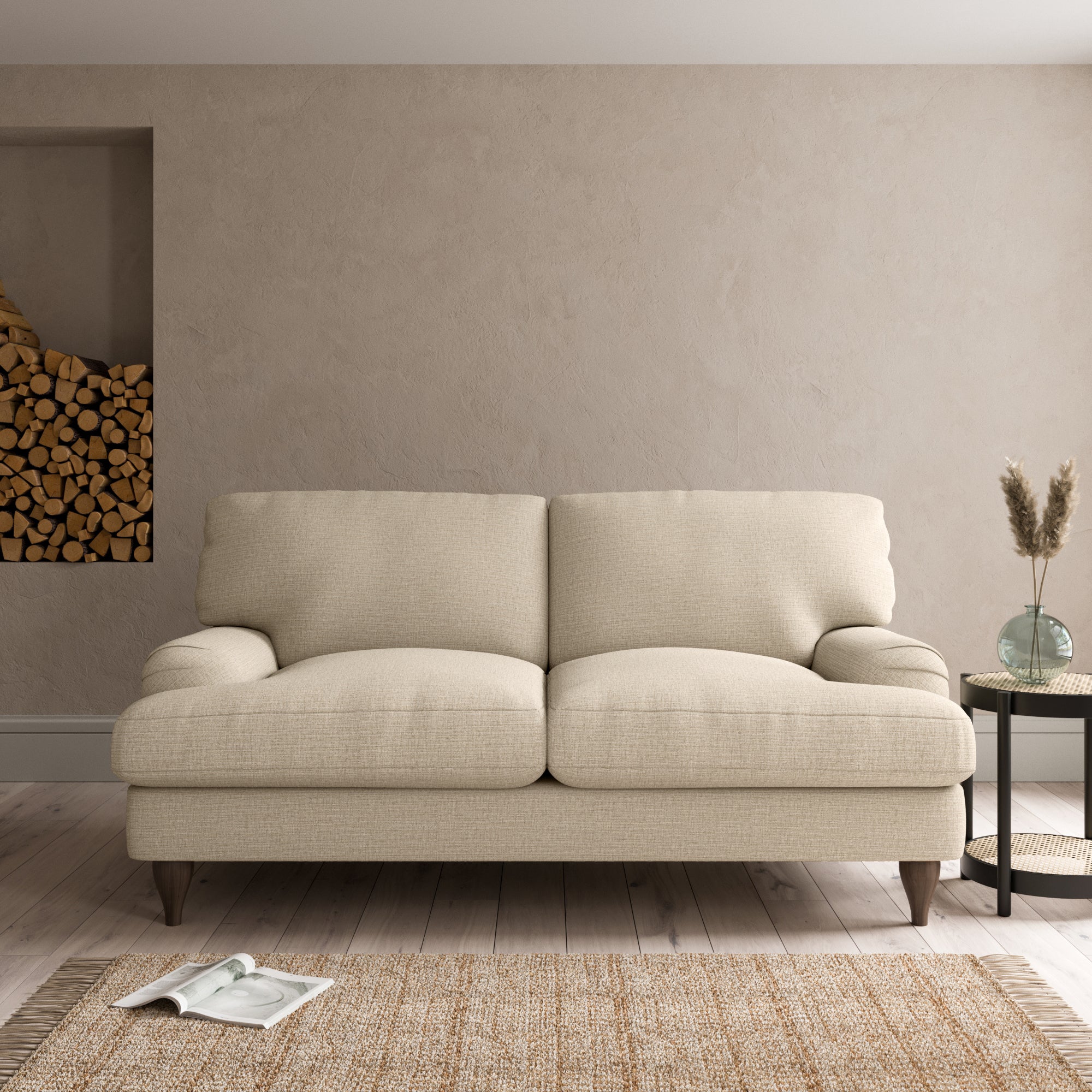 Darwin Textured Weave 2 Seater Sofa Textured Weave Honey