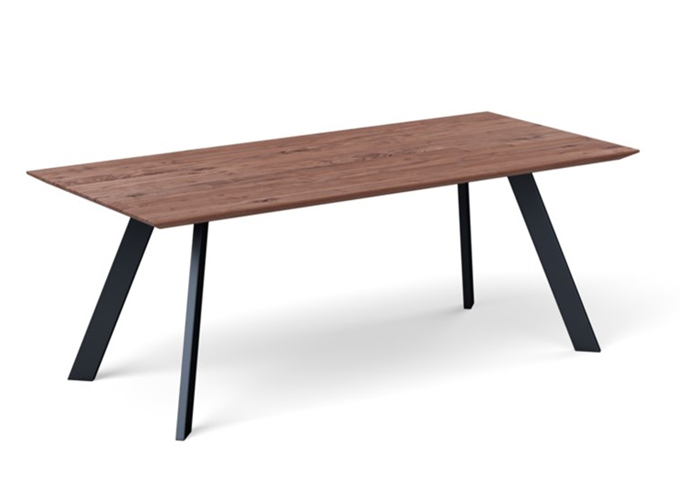 Heal's Madrid Table 240x100cm Walnut Chamfered Edge Filled