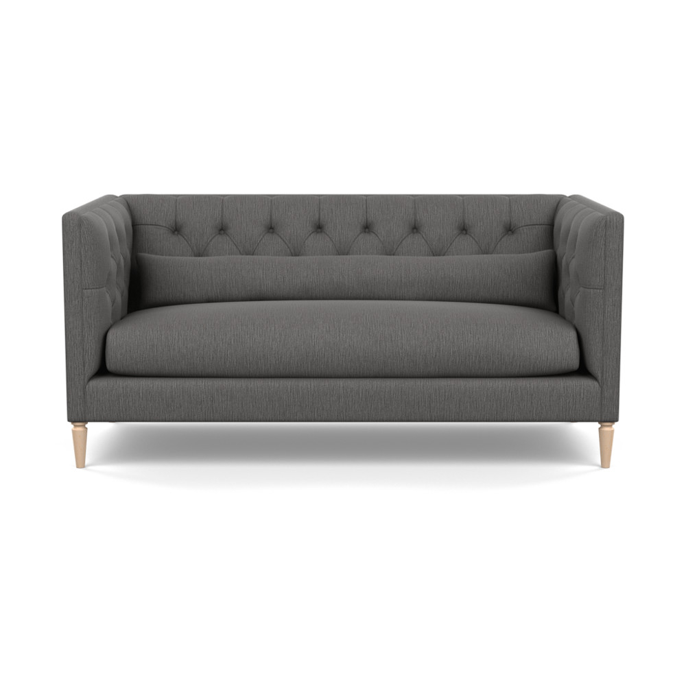 Heal's Balmoral 3 Seater Sofa Smart Linen Mix Grey Natural Feet