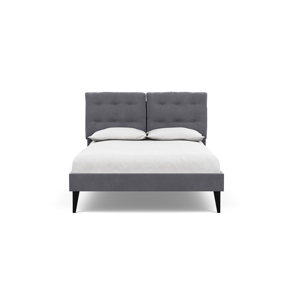 Heal's Mistral Double Bed Smart Velvet Dolphin Black Feet