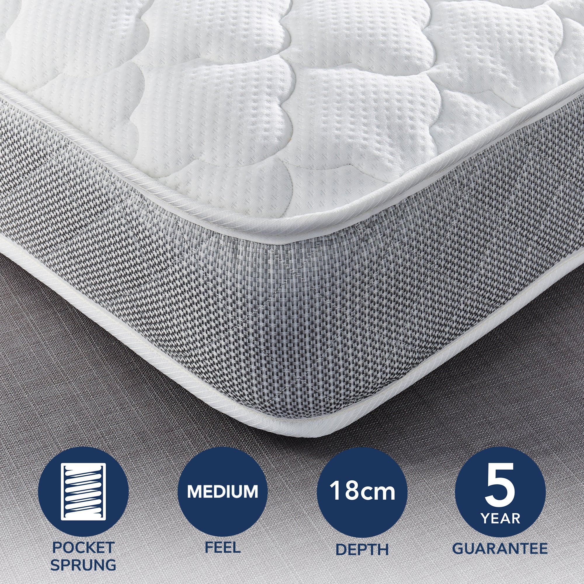 Fogarty Kids Open Coil Mattress White