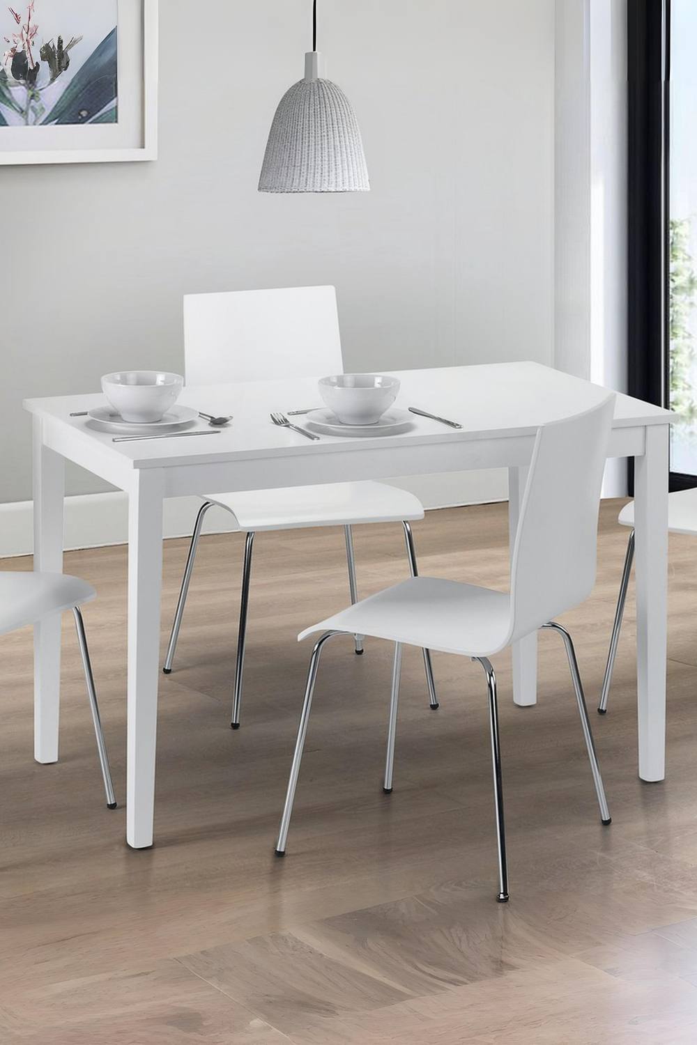 Julian Bowen Taku Rectangular 4 Seater Dining Table in White