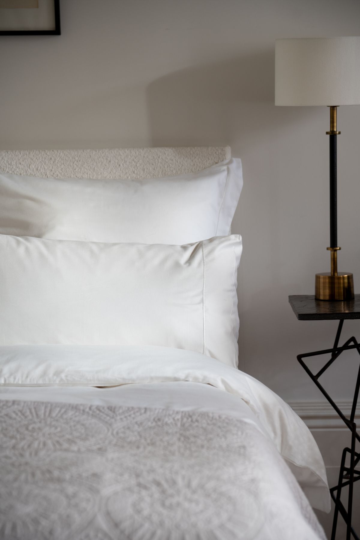 Soak&Sleep White 400TC Egyptian Cotton Fitted Sheet