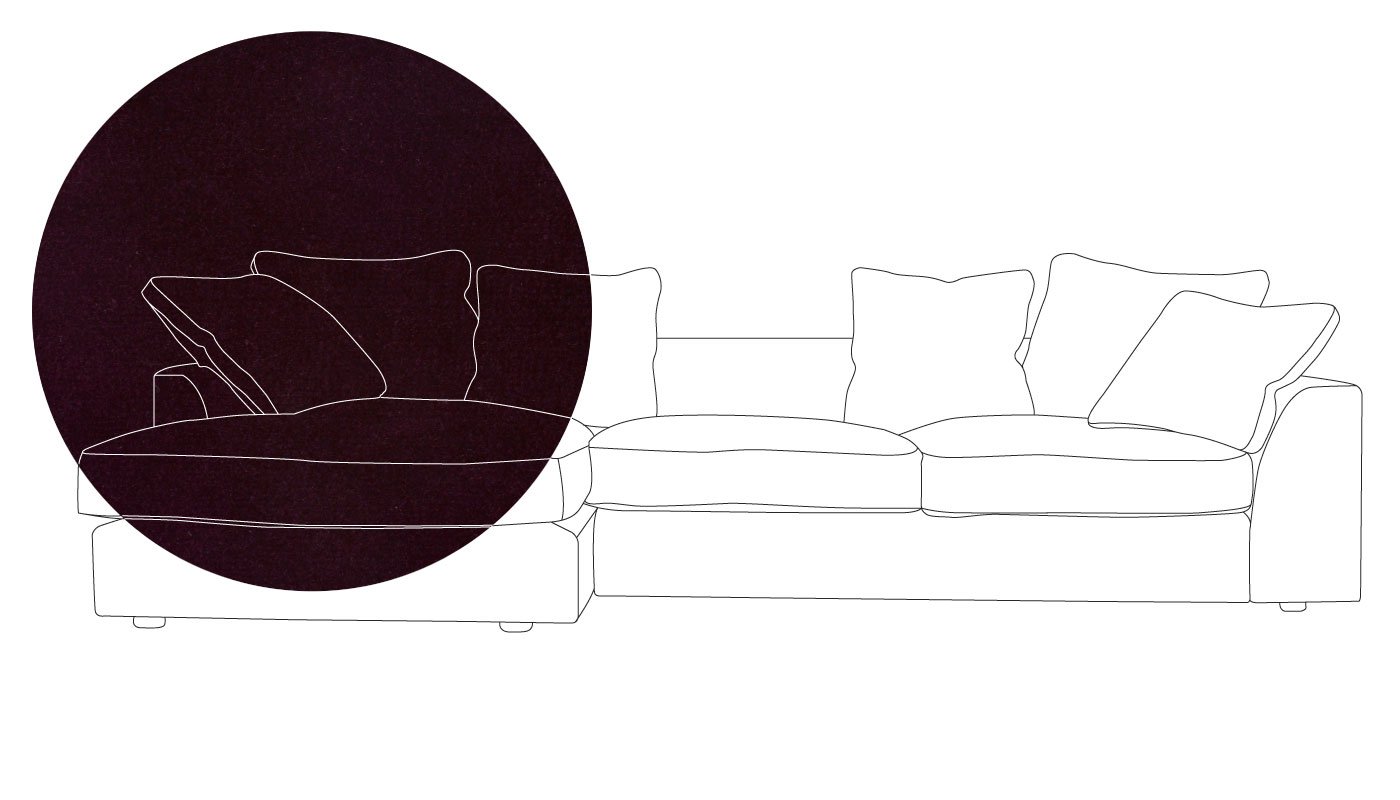 Heal's Cumulus Left Hand Facing Corner Sofa In Velvet
