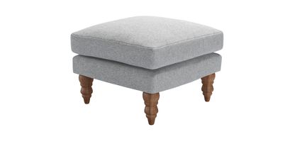 Isla Small Square Footstool in White Cliffs Whitstable - sofa.com