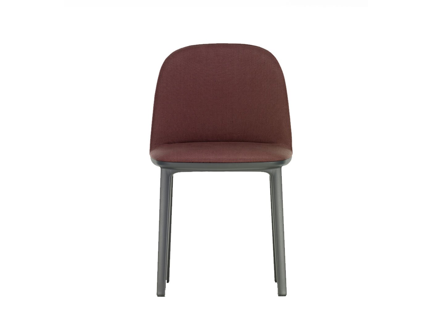 Vitra Softshell Side Chair Basic Base Linho Chestnut