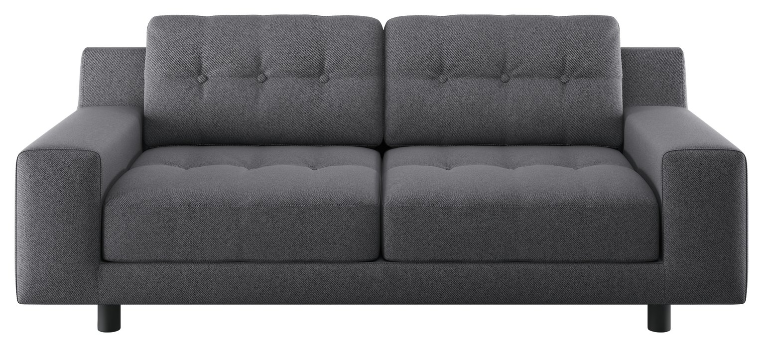 Habitat Hendricks 2 Seater Fabric Sofa - Charcoal