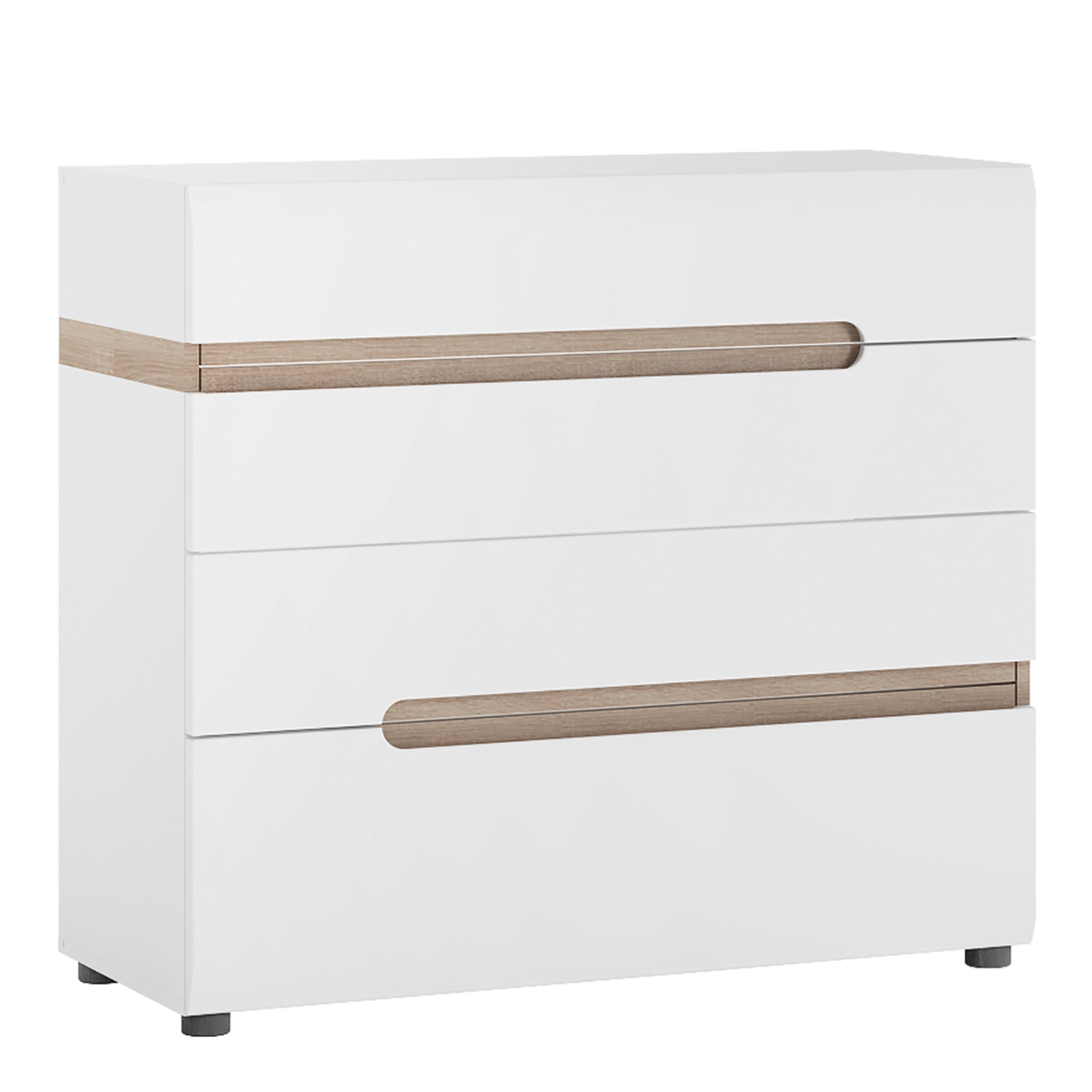 Furniture To Go Chelsea Bedroom 4 Drawer Chest in White