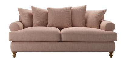 Teddy 3 Seat Sofa Bed in Blush Pure Belgian Linen - sofa.com