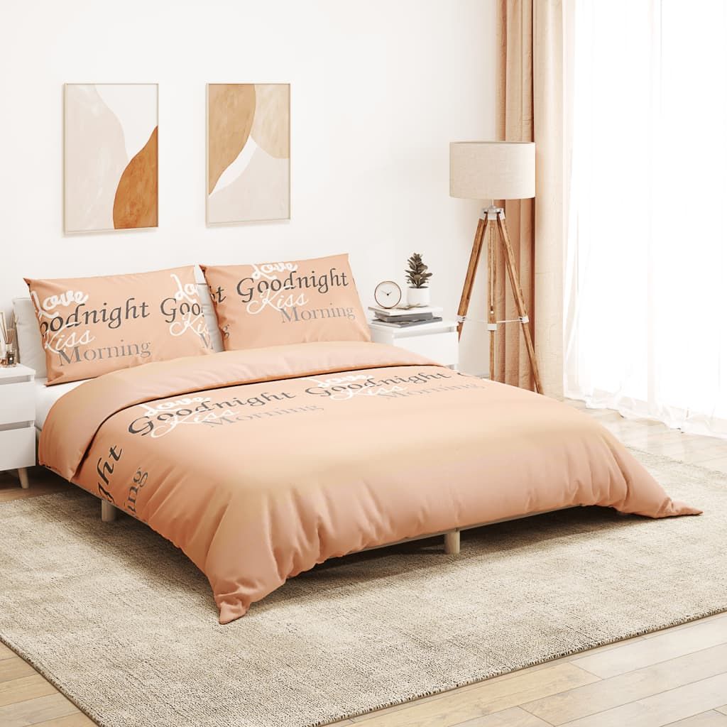 Berkfield Home Duvet Cover Set Pink 220x240 cm Cotton