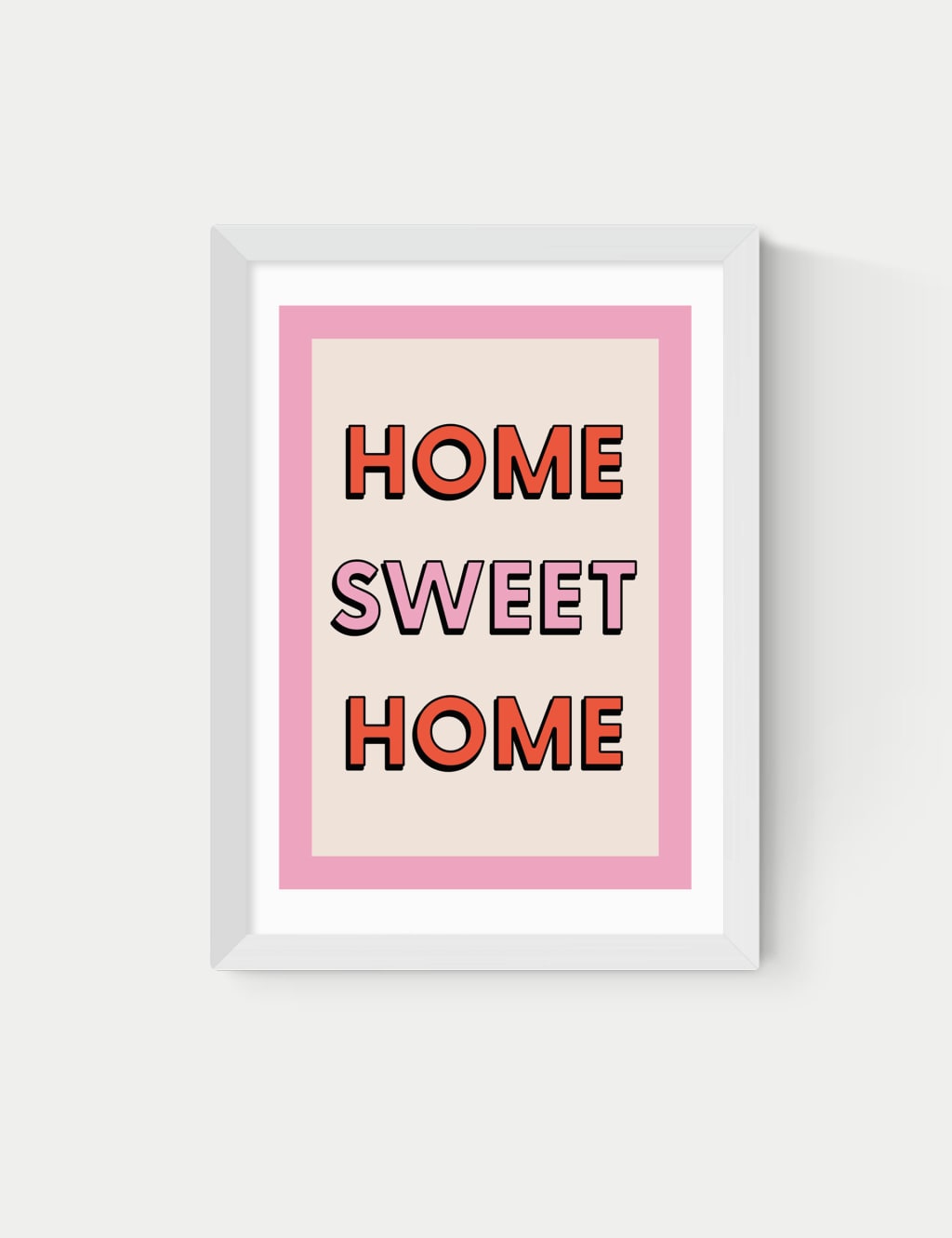 East End Prints Home Sweet Home Framed Art White