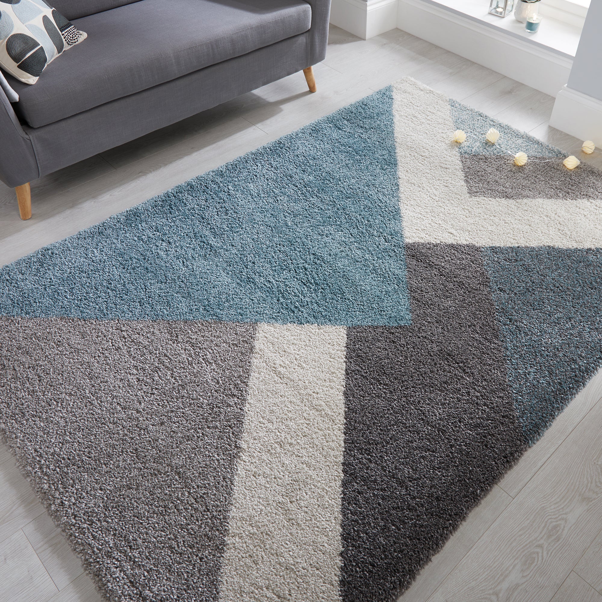 Zula Rug Blue/Grey/White