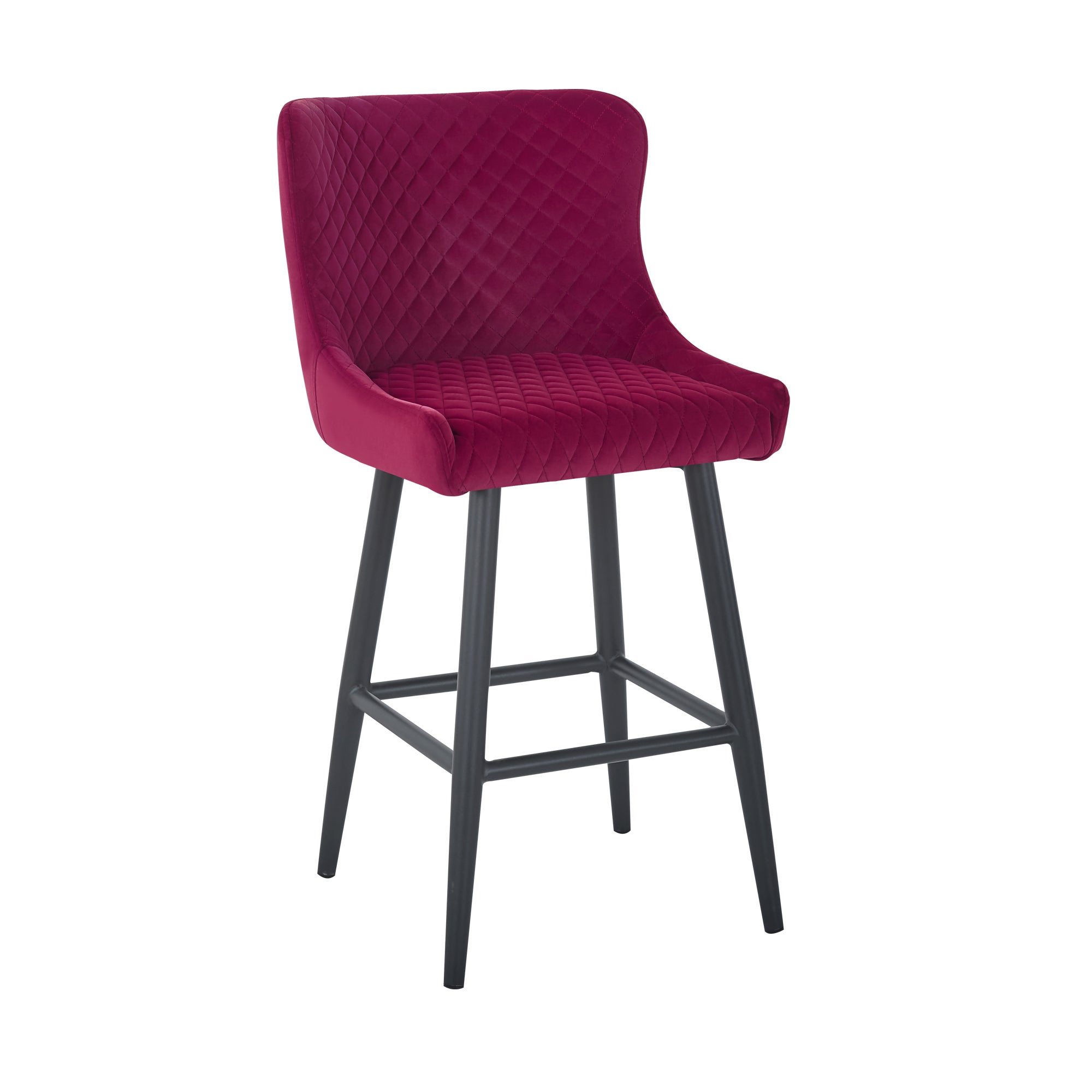 Montreal Velvet Merlot Bar Stool Merlot