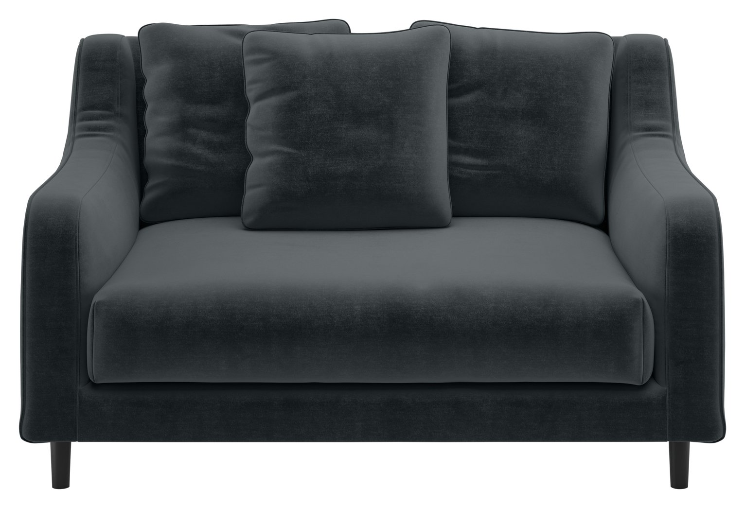 Habitat Swift Velvet Cuddle Chair - Dark Grey