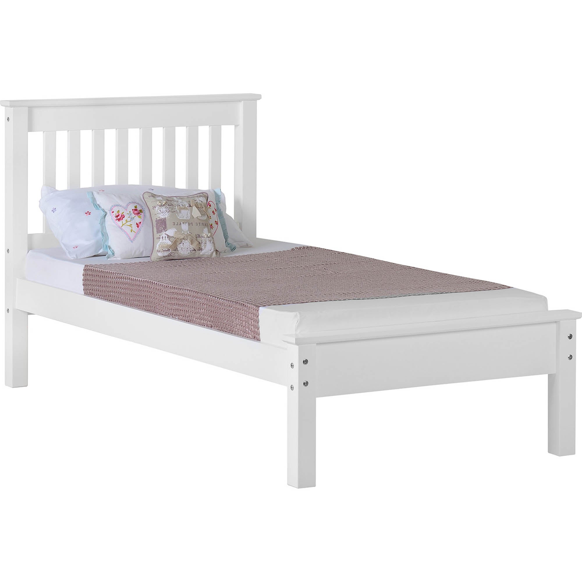Monaco White Low Foot End Bed Frame White