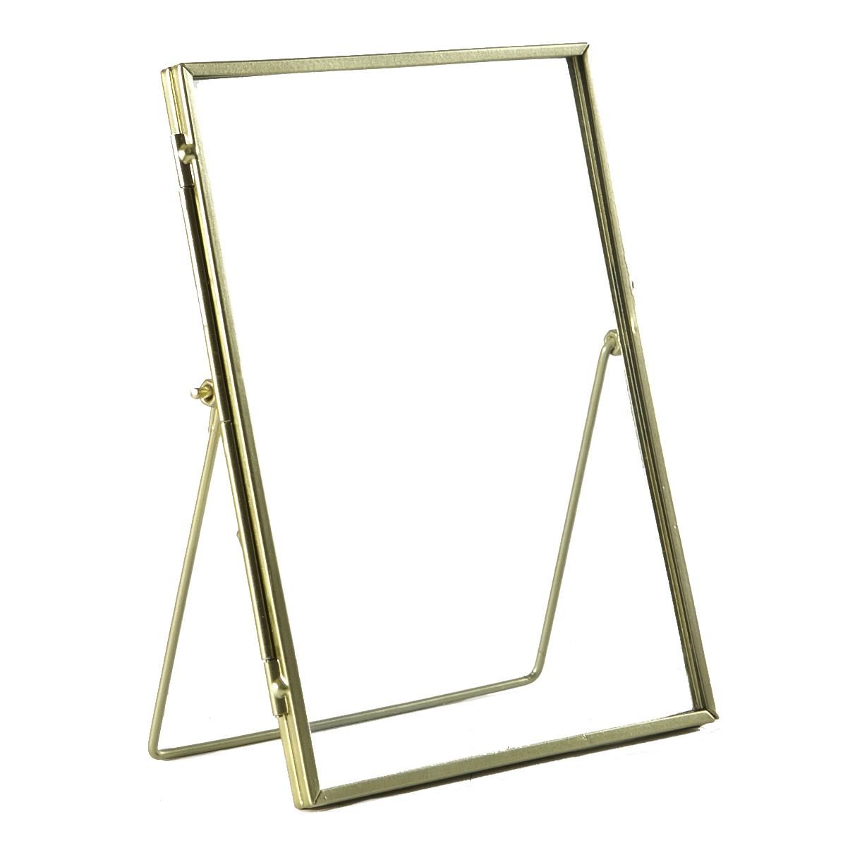 Nicola Spring 5x Standing Metal Photo Frames - 6" x 8" Picture Display Poster Frame in Gold