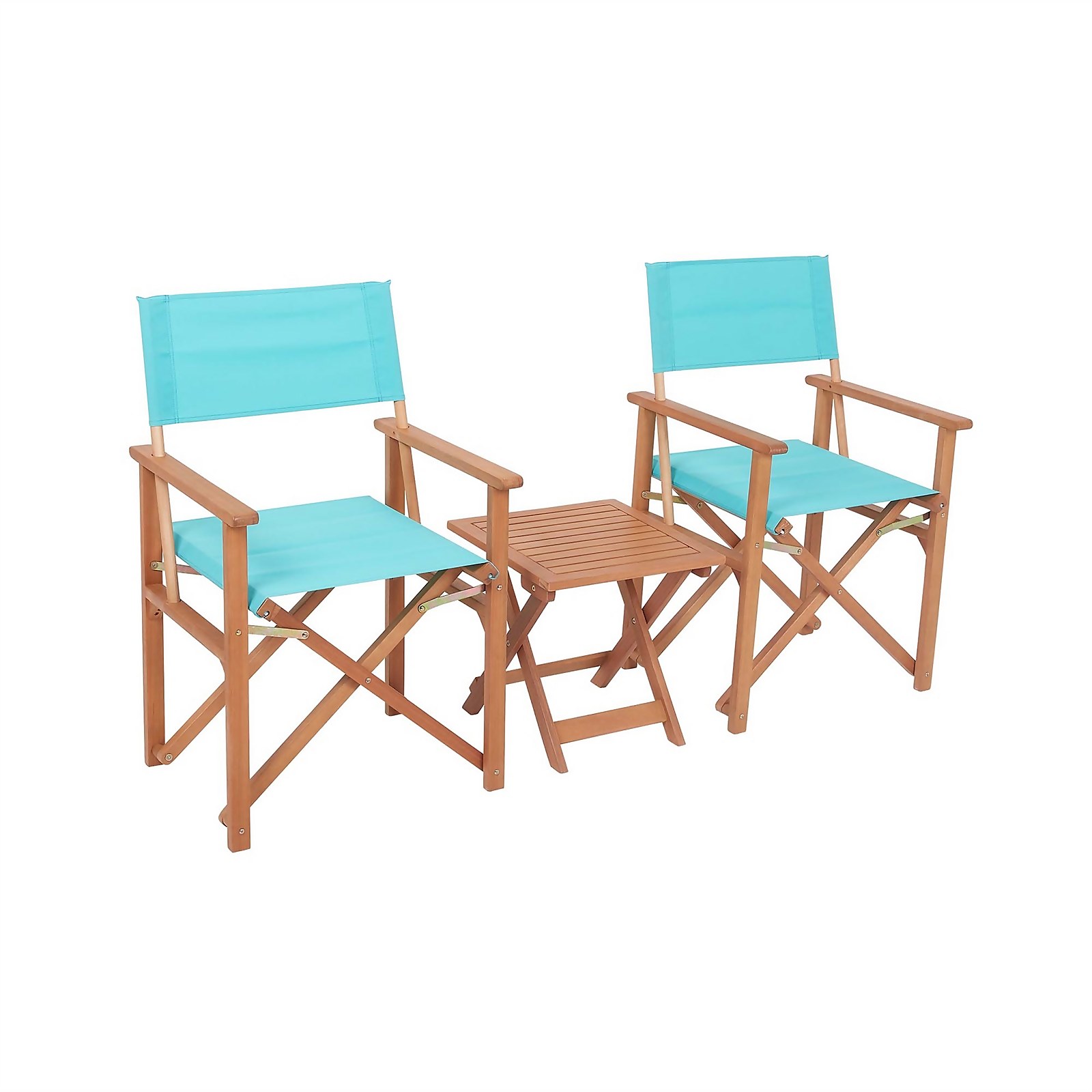 Homebase Directors Chair Bistro Set - Blue