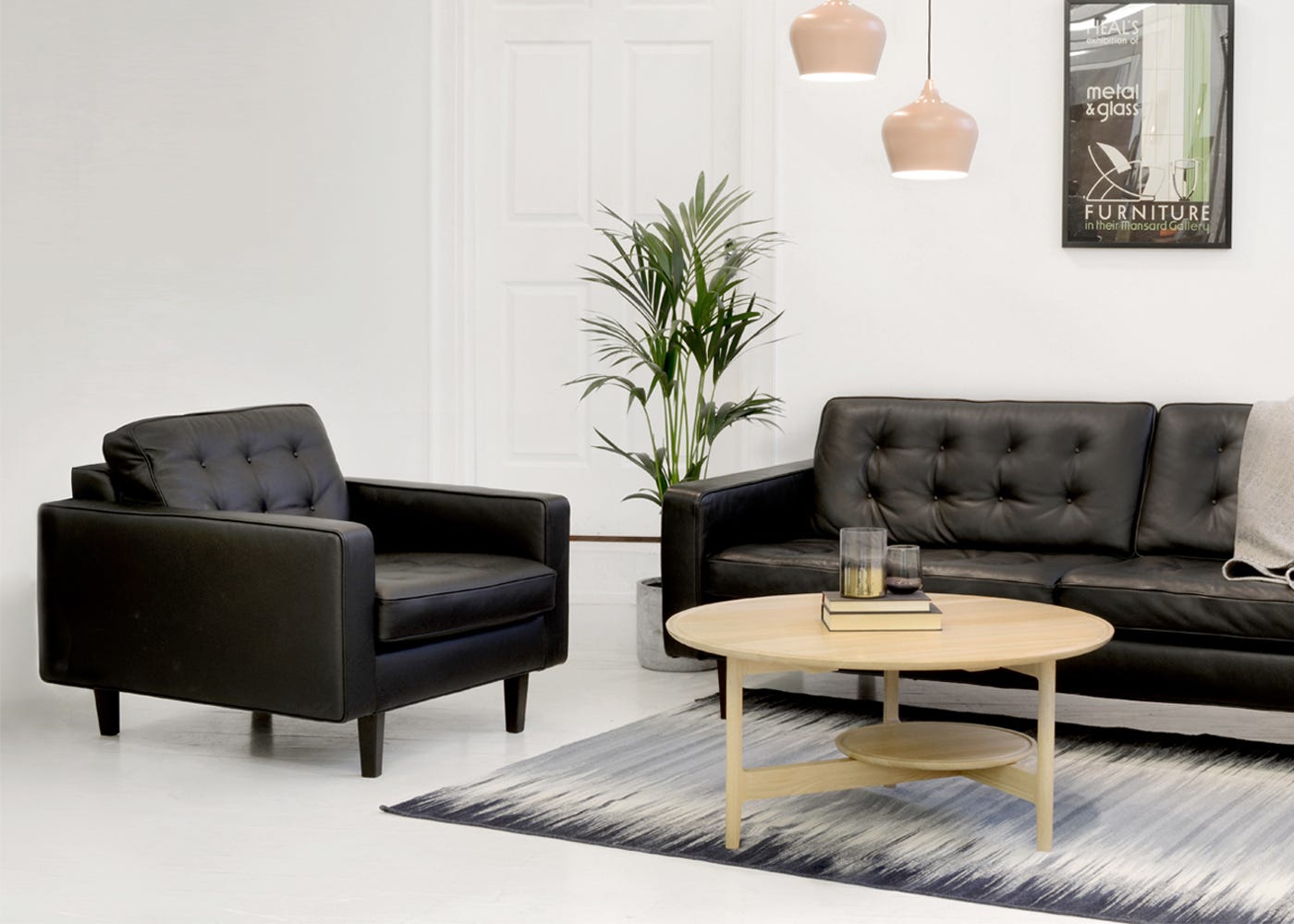 Heal's Hepburn Armchair Siena Cotton Shale Grey Wenge 2