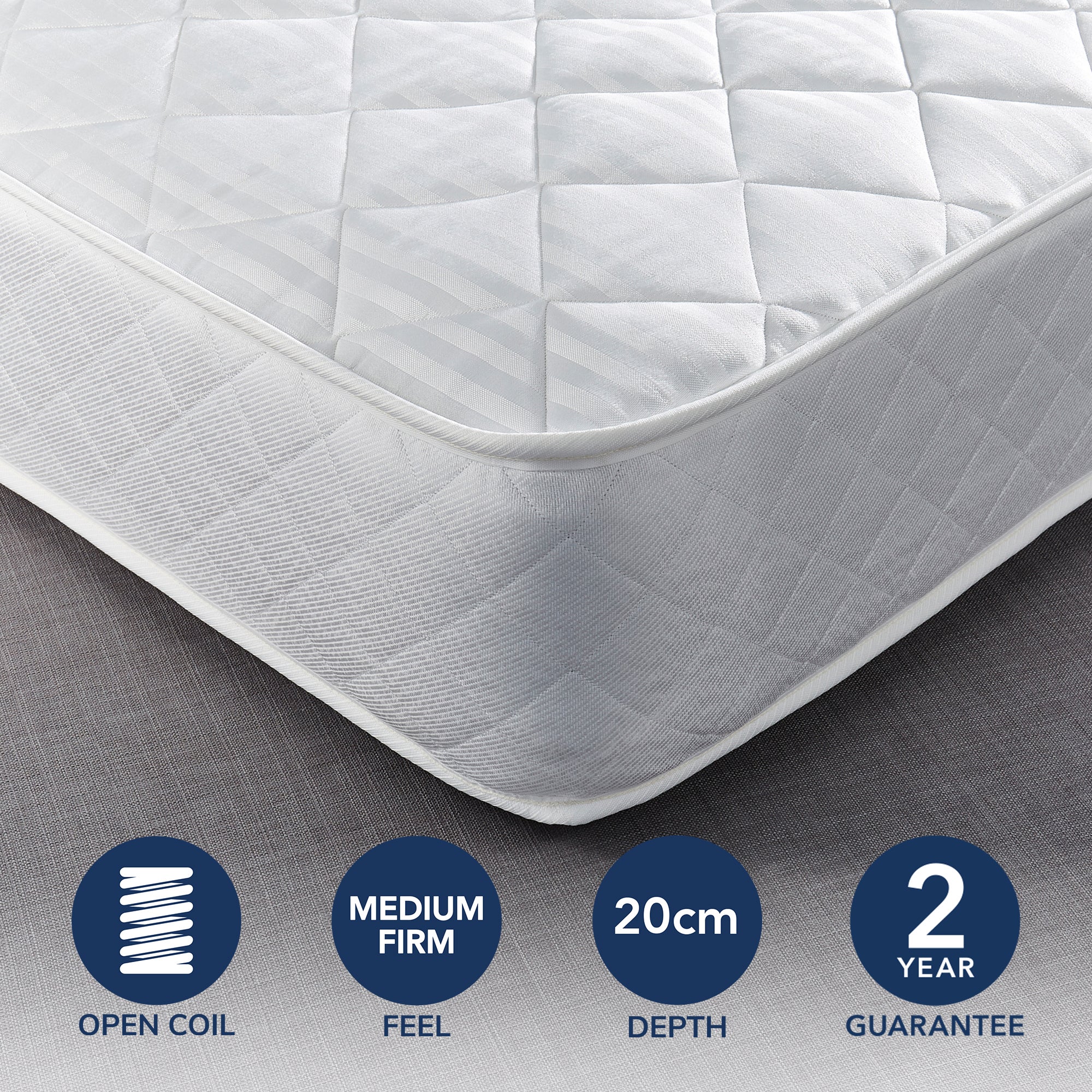 Dunelm Everyday Orthopaedic Open Coil Mattress White