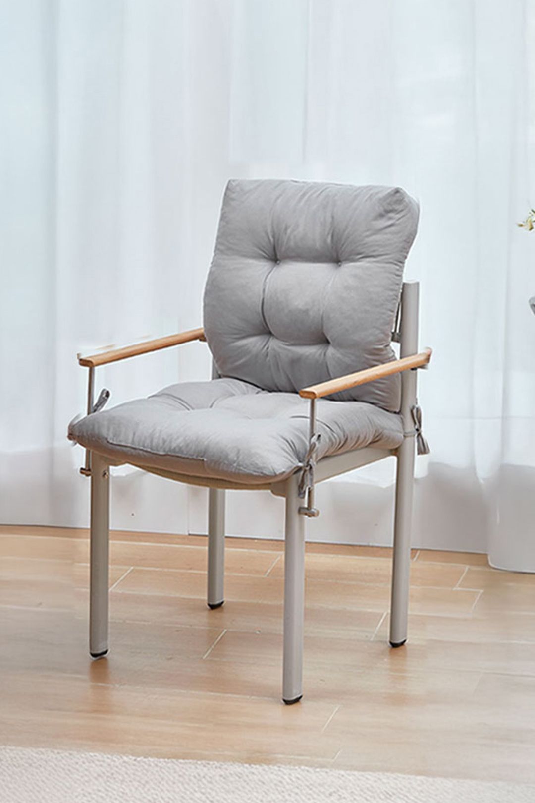 Living and Home Lawn Chair Garden Seat Cushion 110x50cm in Light Grey