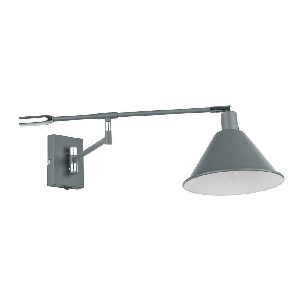 Netlighting Industrial & Retro Dome Wall Lamp Graphite 1 Light E14 in Grey