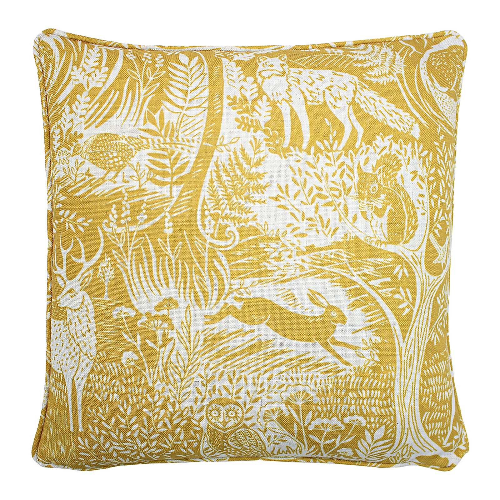 Woodland Cushion - Ochre - 43x43cm