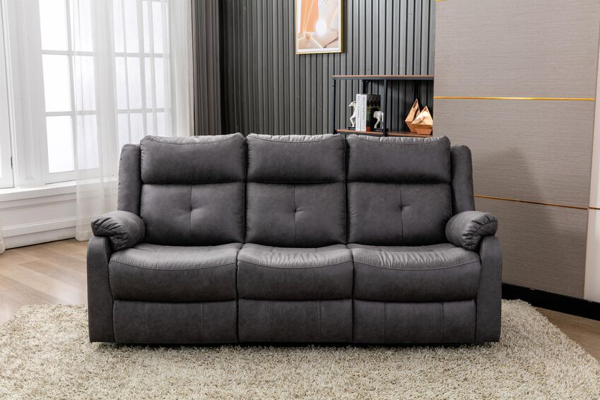 ScS Living Janus Fabric 3 Seater Manual Recliner Sofa