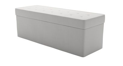 Buttons Storage Bench in Alabaster Brushed Linen Cotton - sofa.com