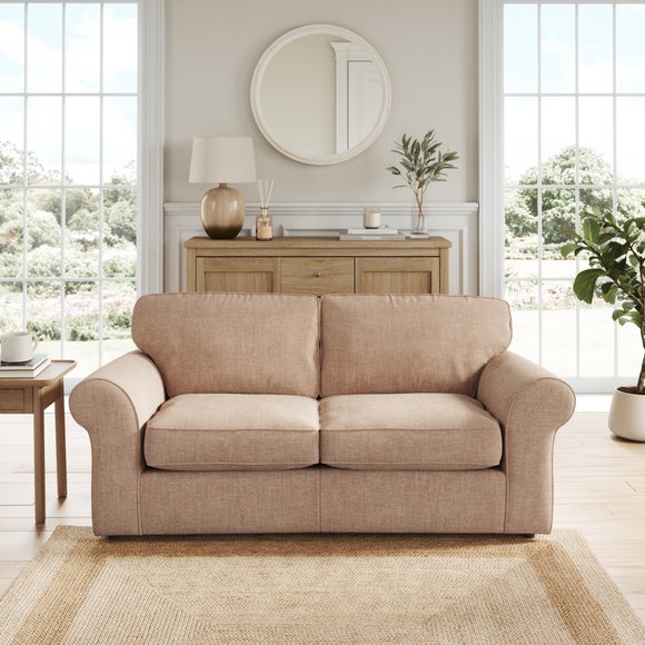 Flori Tonal Plush Chenille 2 Seater Sofa Bed