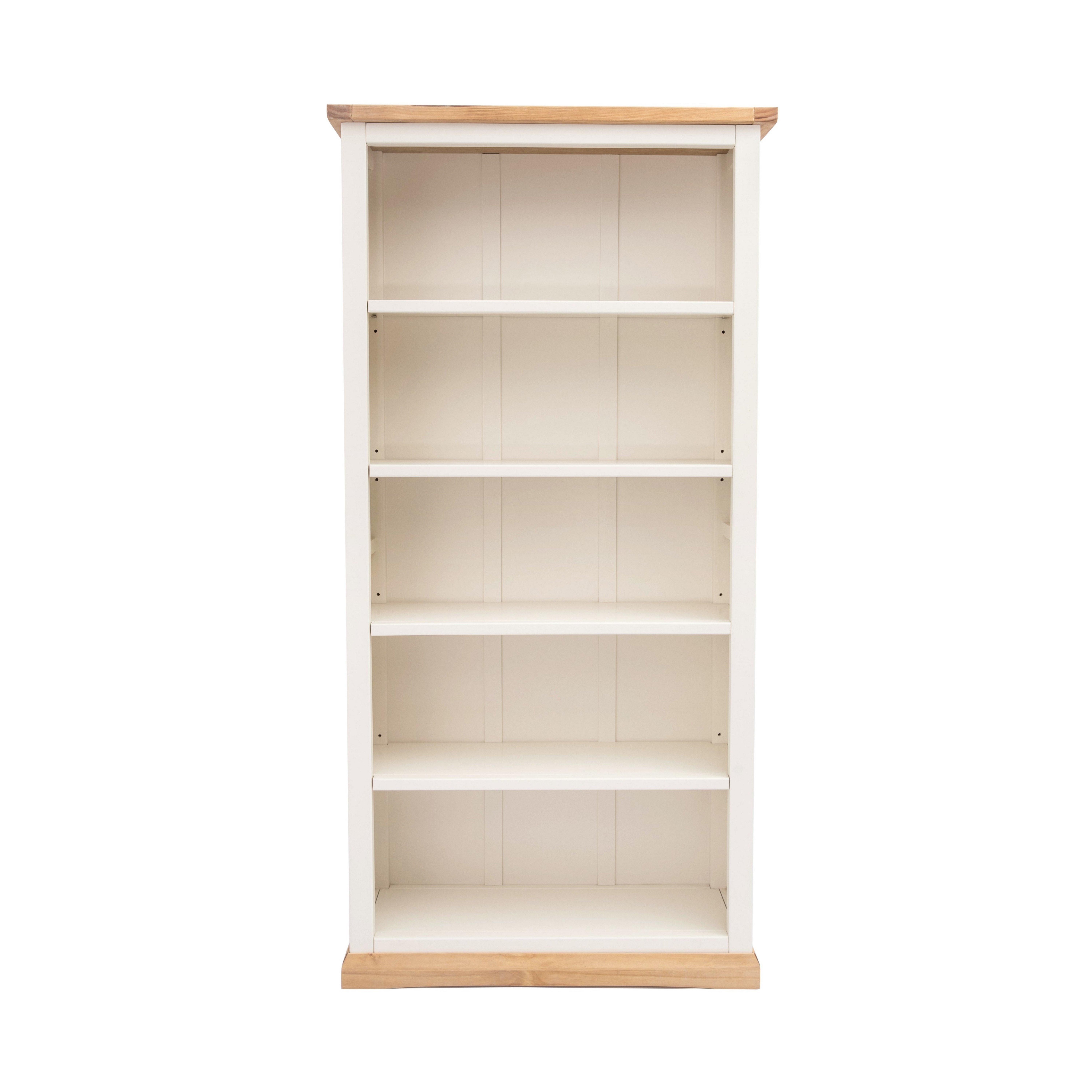 Cabinet Bits Bookcase with plinth 180x90x30cm in Off-White