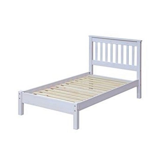 Corina Single Slatted Bed In White Washed Wax Finish