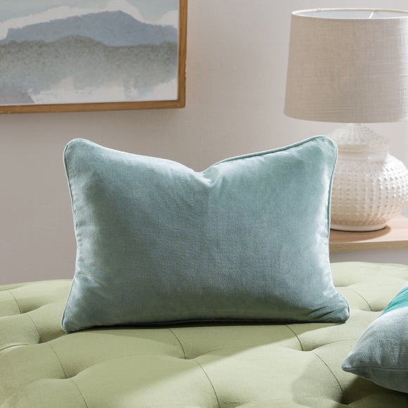 Clara Cotton Velvet Rectangle Cushion