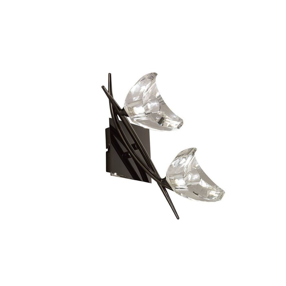 Netlighting Eclipse Wall Lamp Switched 2 Light G9 Black Chrome