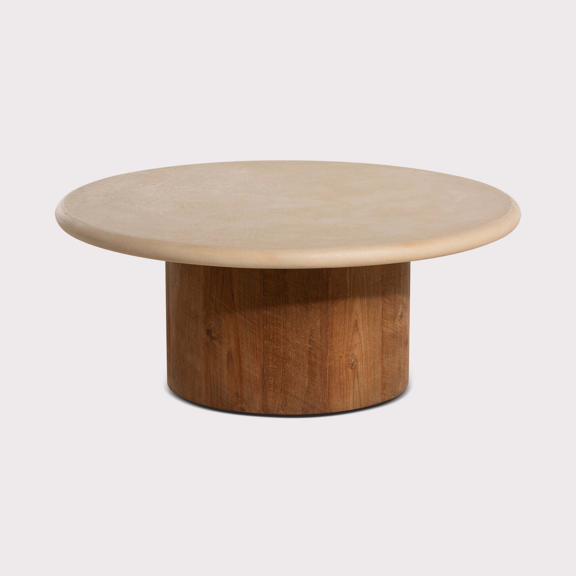 Panama Round Coffee Table 100x100x40cm, Round, Brown Stone Effect | Barker & Stonehouse