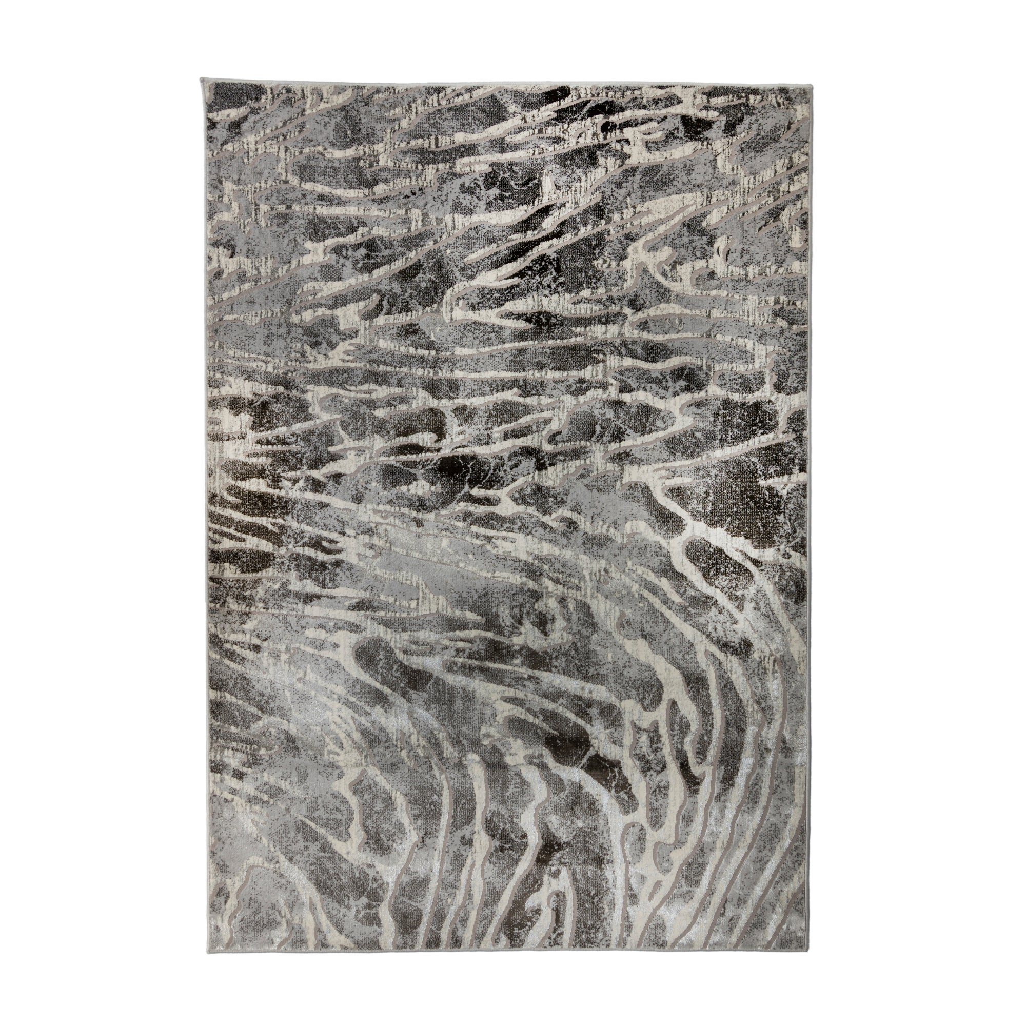 Lyra Rug Silver, White and Grey