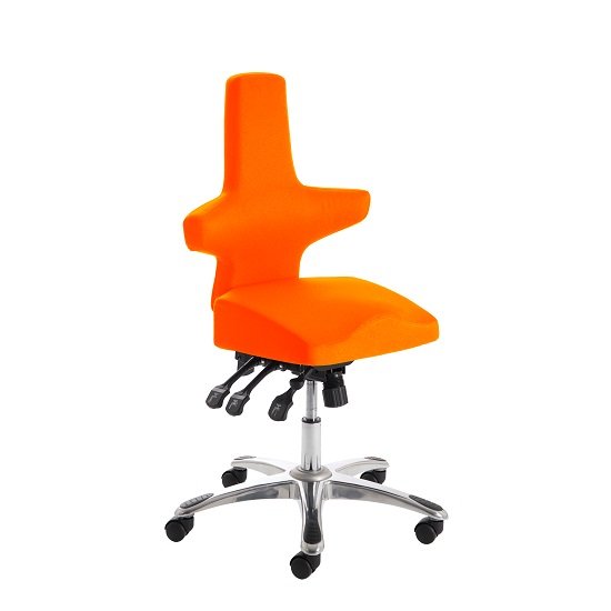Stacy Home Office Chair In Pimento With Chrome Base
