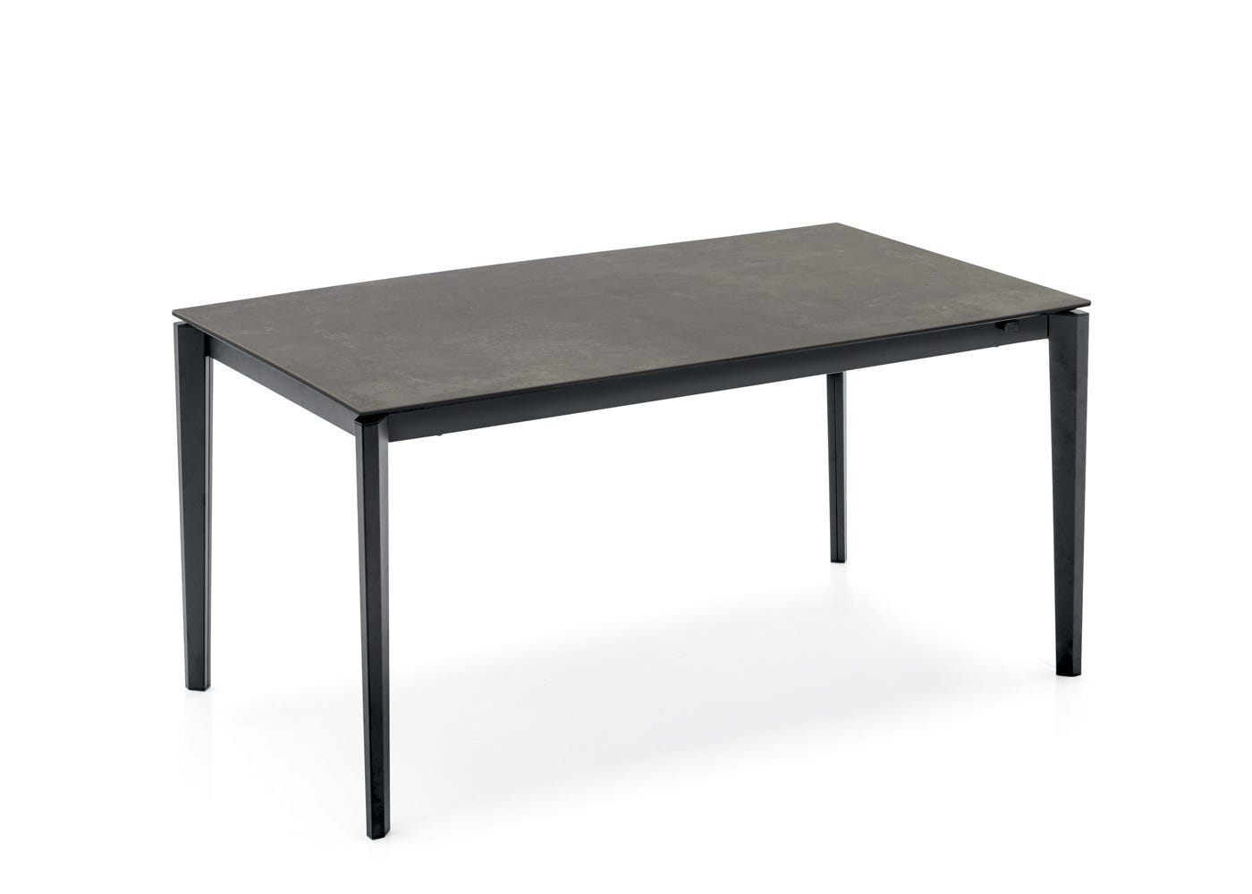 Heal's Rocca Extending Dining Table Lead Grey Black Base 130 x 76cm