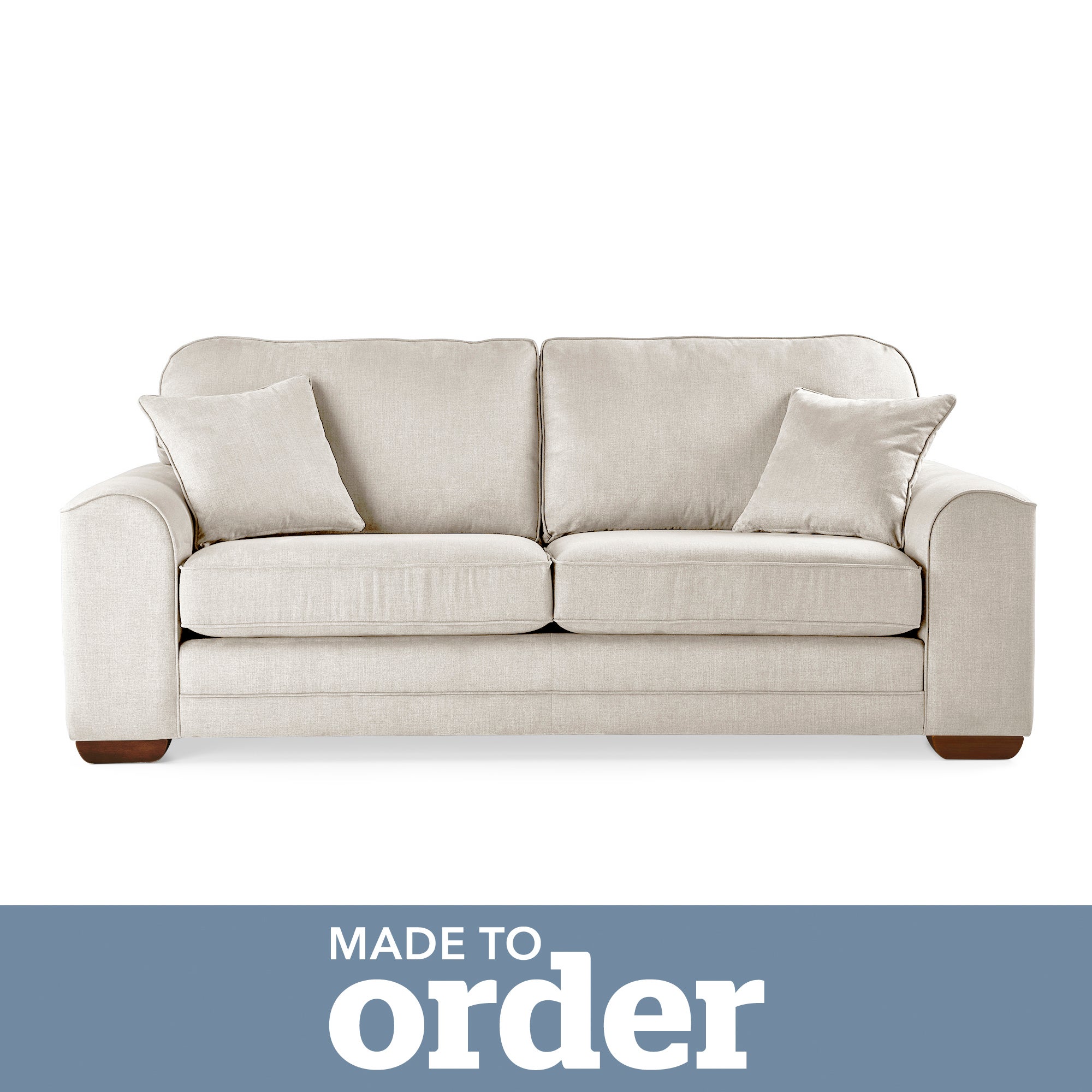 Morello 3 Seater Sofa Brushed Plain Fabric Brushed Plain Silk