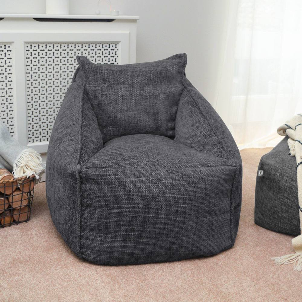 rucomfy Beanbags rucomfy Weave Bean Bag Chair - Comfortable Lounger for Adults & Teens in Grey