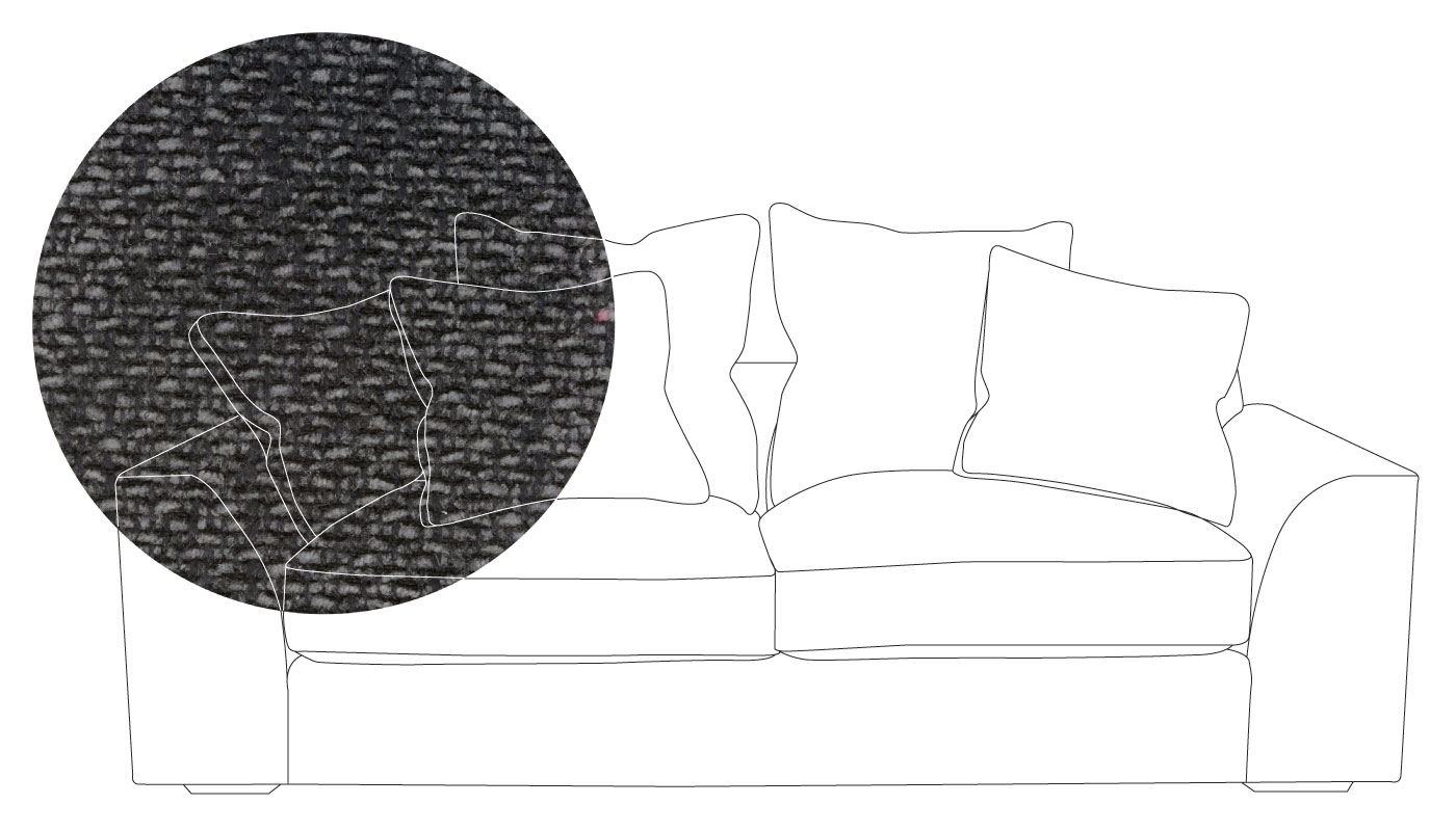 Heal's Cumulus 4 Seater Sofa In Texture Soot With Black