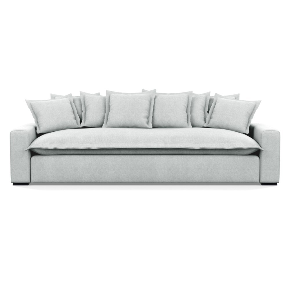 Heal's Brompton 5 Seater Sofa Broad Weave Tin Black Feet