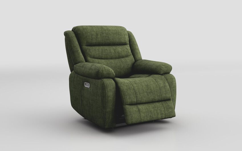 Green Fabric Favale Power Recliner Chair